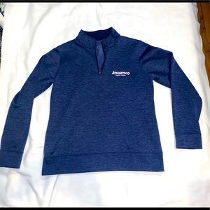 Women’s Blue 1/4 zip pull over. Size M. Athletico